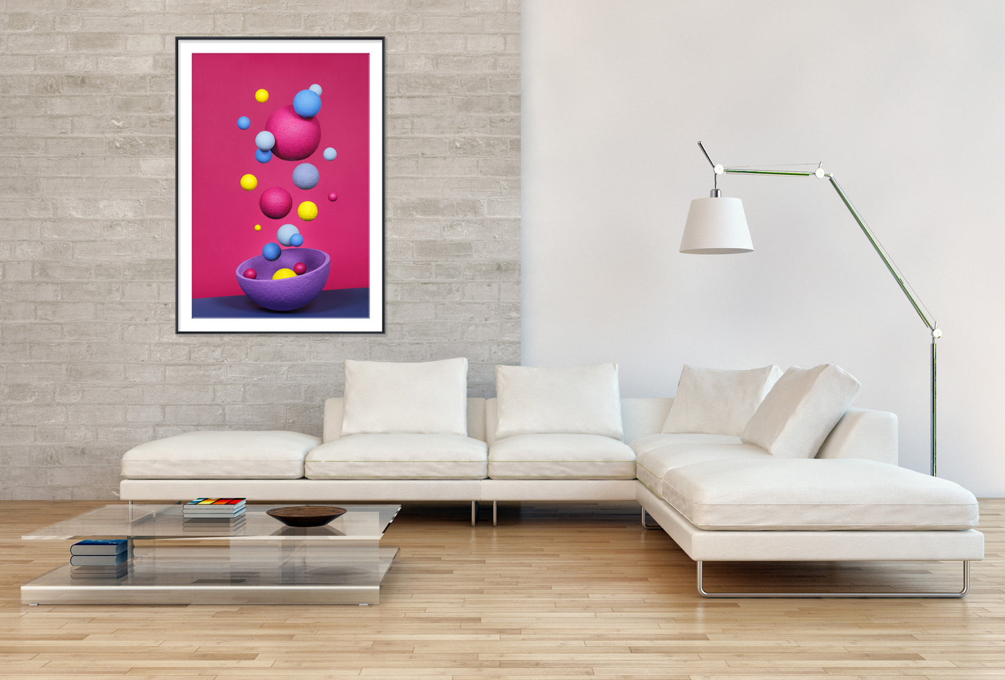 Abstract Multi Color Round Objects l - Gallery Frames