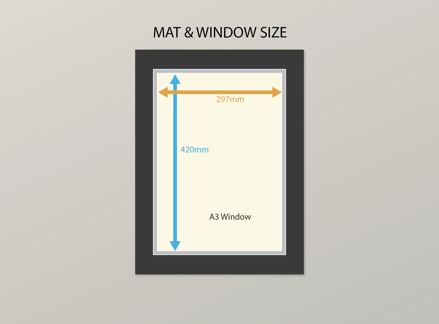 Certificate Frame - A3 Window - Double Mat