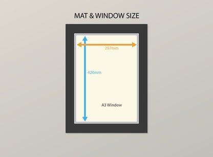 Certificate Frame - A3 Window - Double Mat