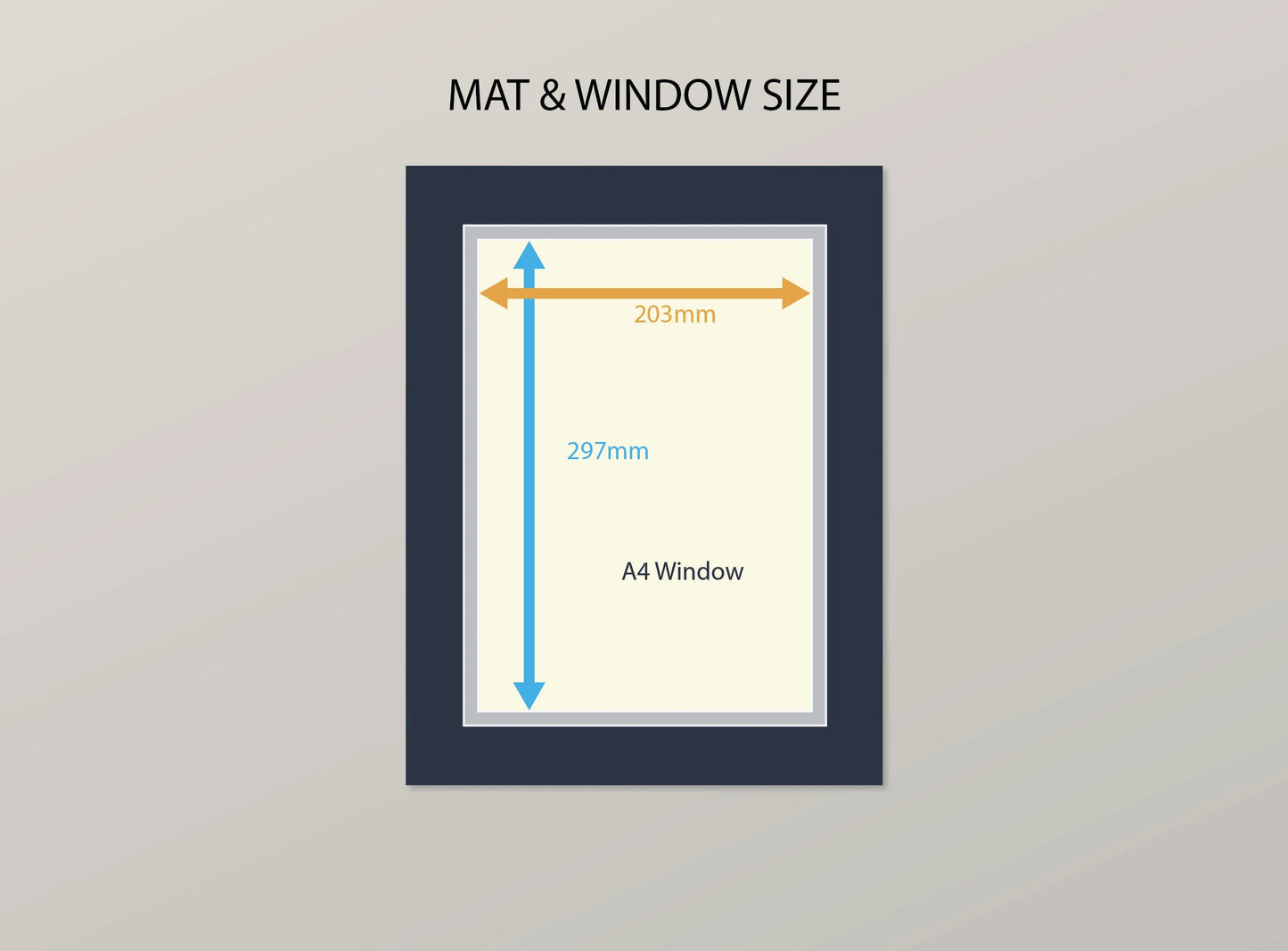 Certificate Frame - A4 Window - Double Mat