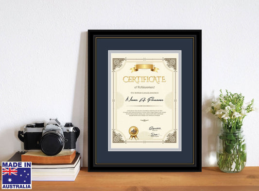 Certificate Frame - A4 Window - Double Mat