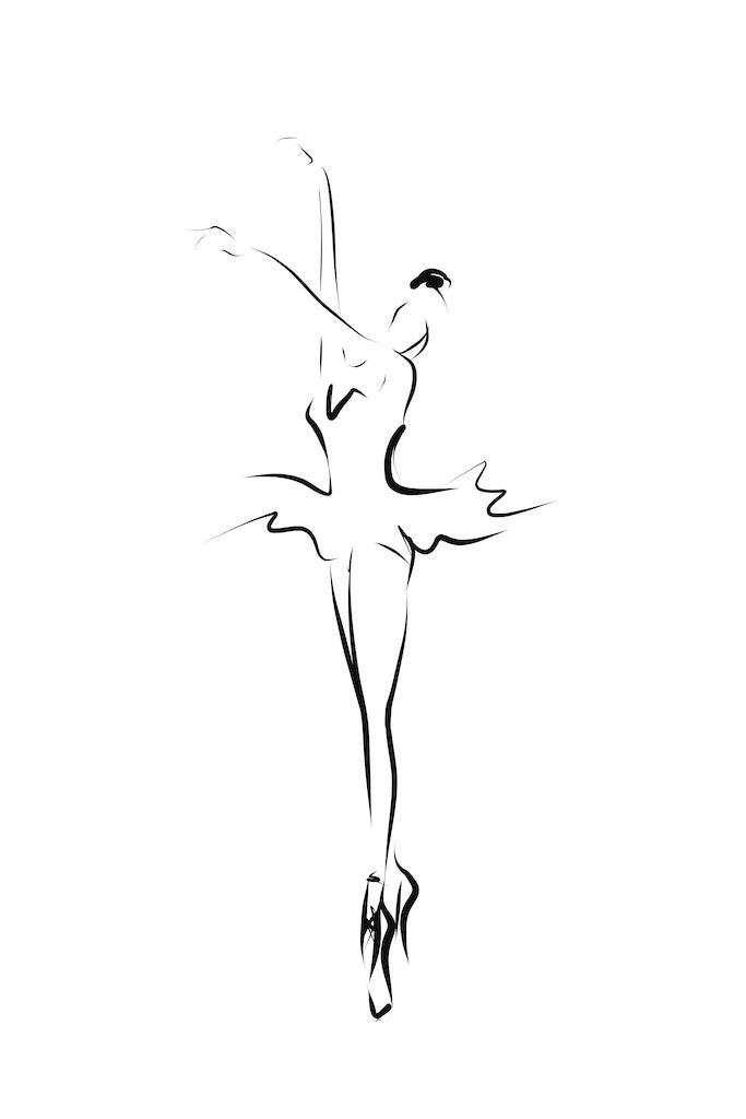 Line Art, beautiful ballerina II - Gallery Frames