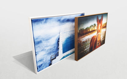 Abstract, Multi Layered Colorful Flowing Papers I - Floating Frames