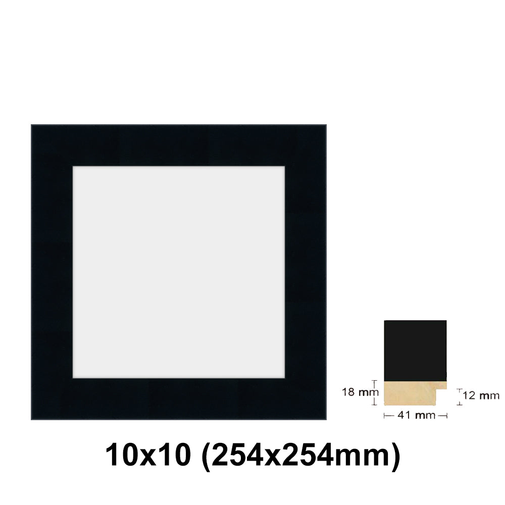 Wooden Square Black Photo frame, picture frame, 8x8", 10x10", 12x12", 16x16", 20