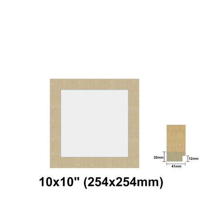 Oak Photo frame square, Oak Picture Frame Square 8x8" - 24x24" Size