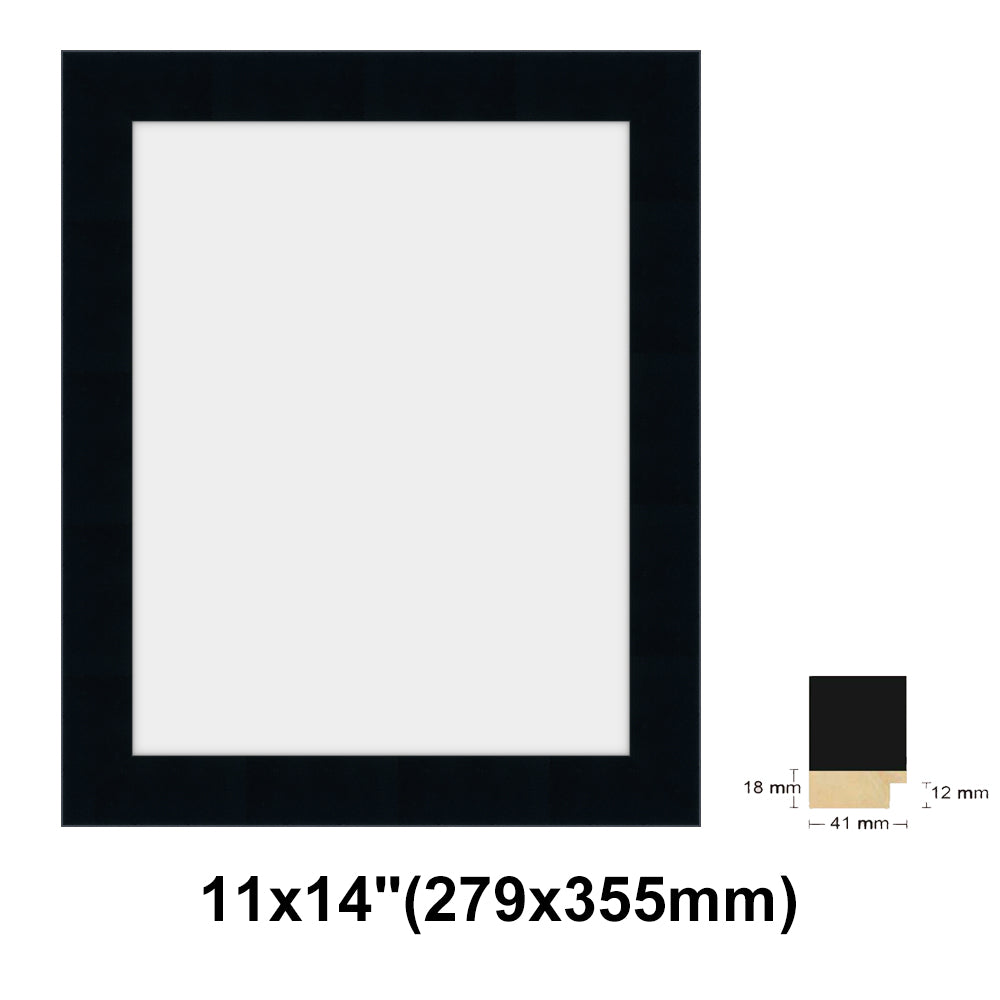 Wooden Black Photo frame, Black picture frame, 8x10" - 24x36", 4 styles of frame