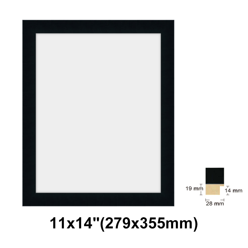 Wooden Black Photo frame, Black picture frame, 8x10" - 24x36", 4 styles of frame