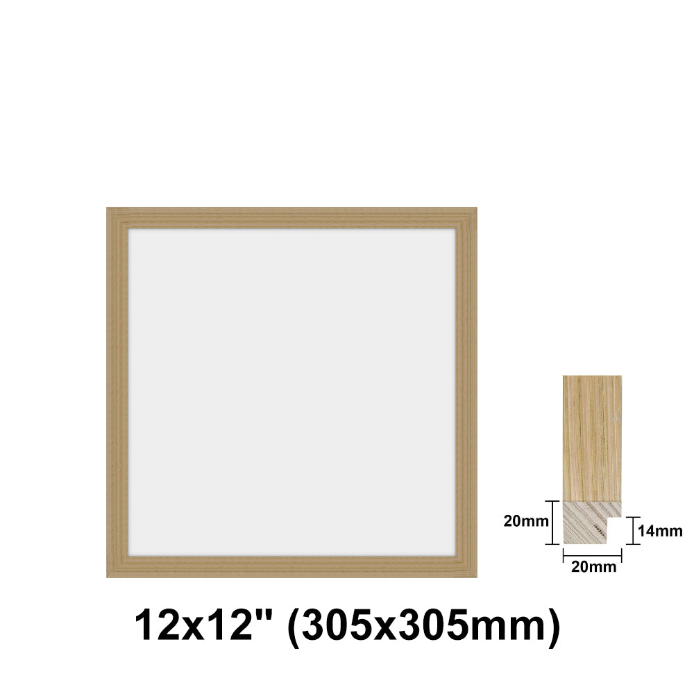 Oak Photo frame square, Oak Picture Frame Square 8x8" - 24x24" Size