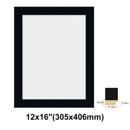 Wooden Black Photo frame, Black picture frame, 8x10" - 24x36", 4 styles of frame