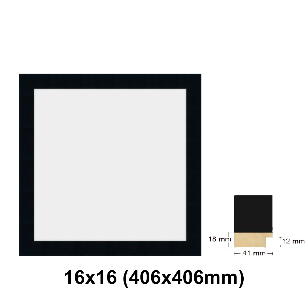 Wooden Square Black Photo frame, picture frame, 8x8", 10x10", 12x12", 16x16", 20