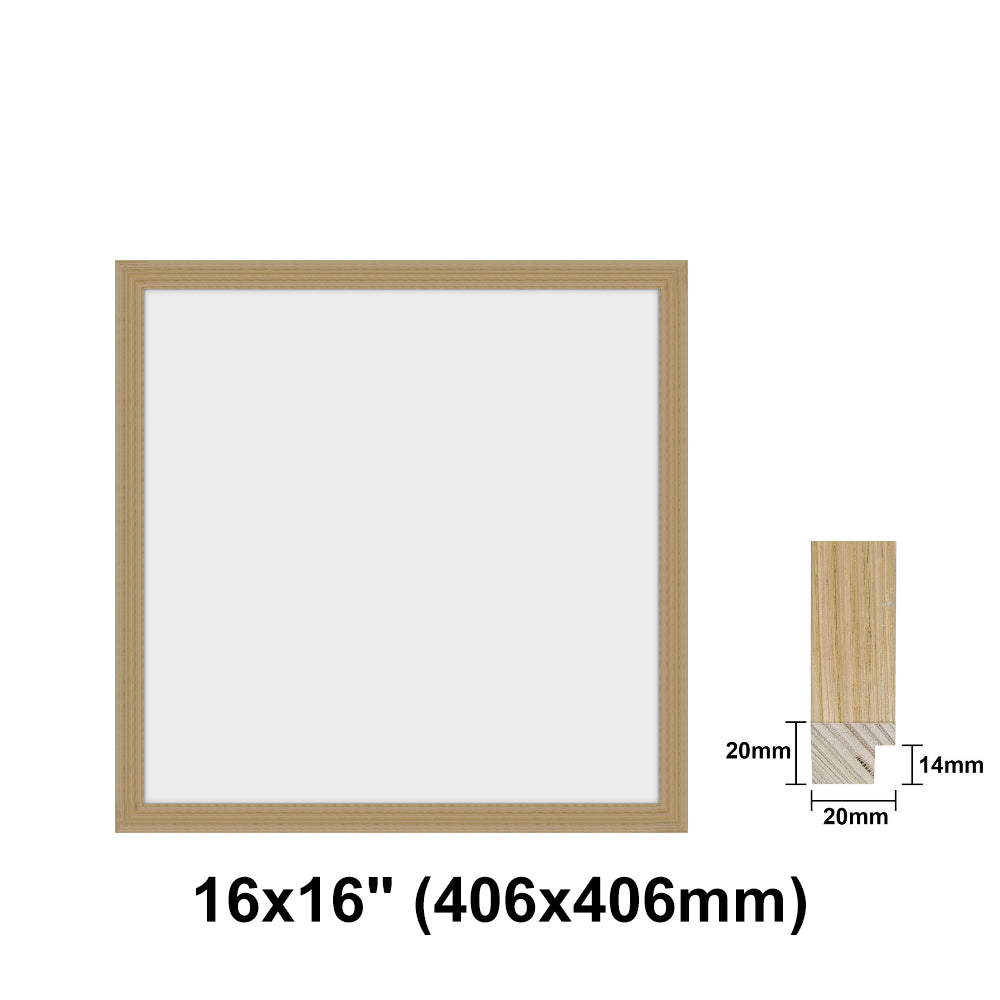 Oak Photo frame square, Oak Picture Frame Square 8x8" - 24x24" Size