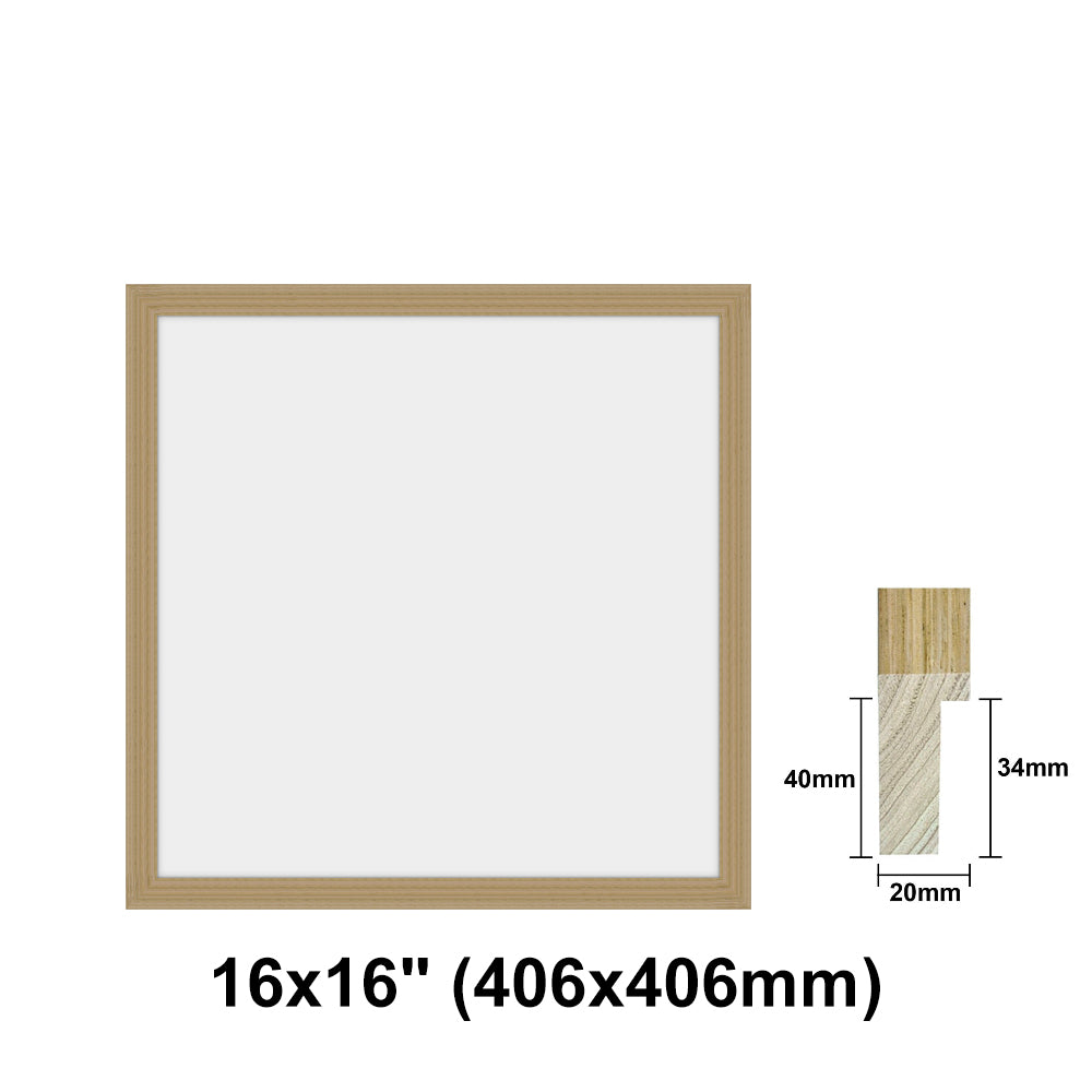 Oak Photo frame square, Oak Picture Frame Square 8x8" - 24x24" Size