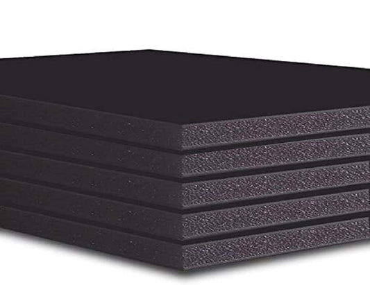 5x Black Self Adhesive 5mm Thick Foamboard Backing Board Extra Rigid Acid Free