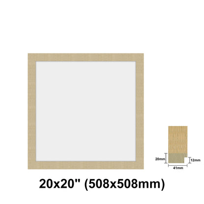 Oak Photo frame square, Oak Picture Frame Square 8x8" - 24x24" Size