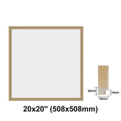 Oak Photo frame square, Oak Picture Frame Square 8x8" - 24x24" Size