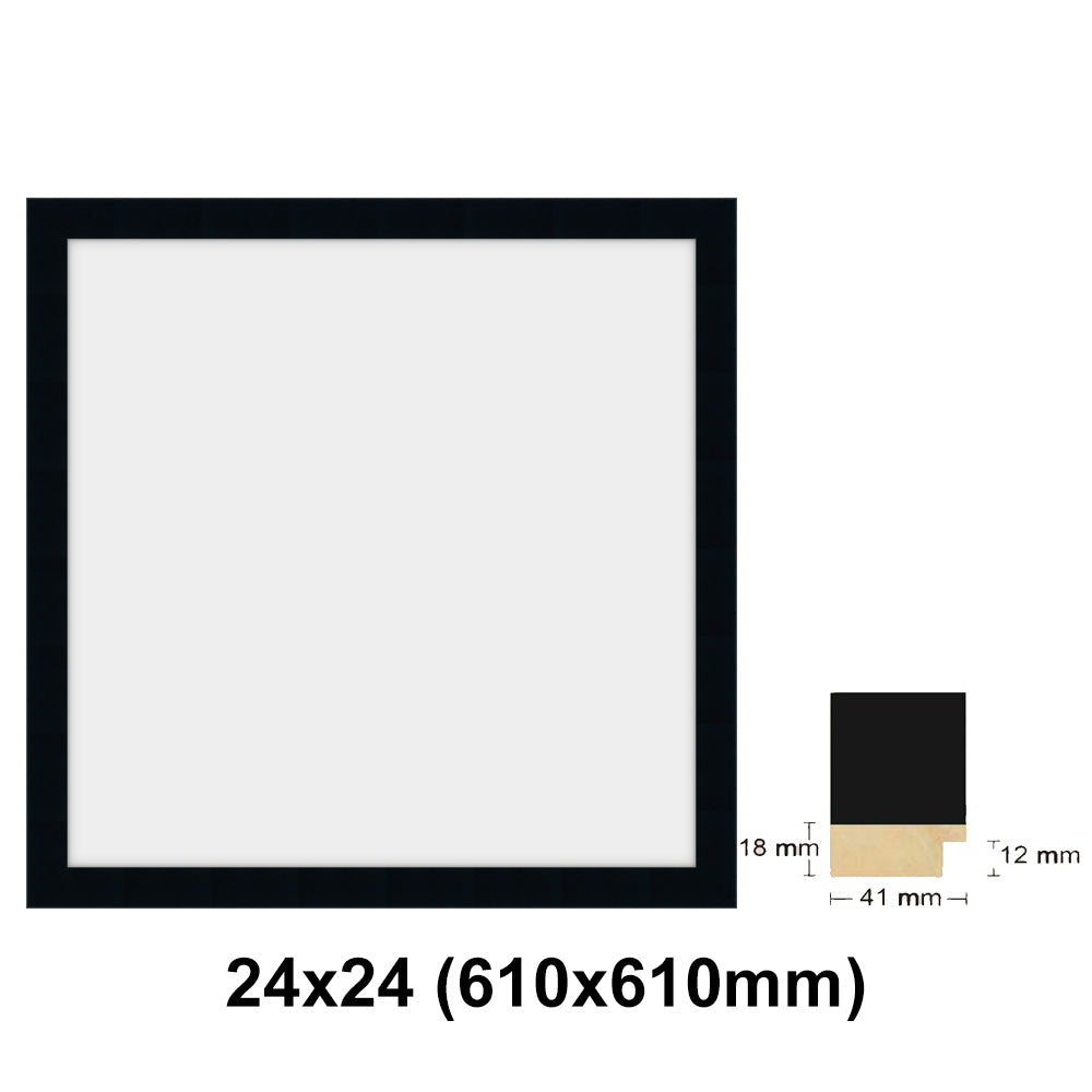 Wooden Square Black Photo frame, picture frame, 8x8", 10x10", 12x12", 16x16", 20