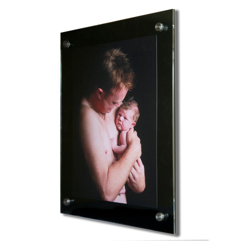 Acrylic Photo block, Sandwich Photo Mount, A1, A2, A3, A4 size, 50mm border, 4.5