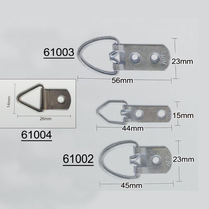 Metal  double hole, strap hanger with 2 screws, 10 pcs. Per set