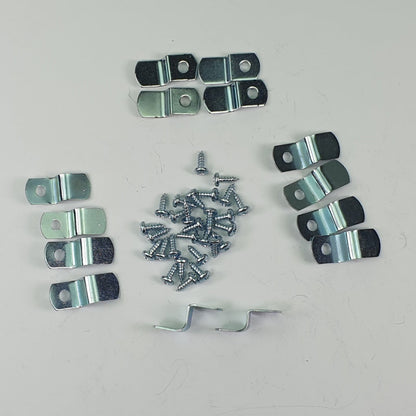 Metal Canvas offset clips, with screws, different height, 20 pcs. Set