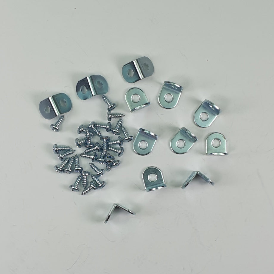 Metal L shaped, Angle bracket, with screws, 20 pcs. Set