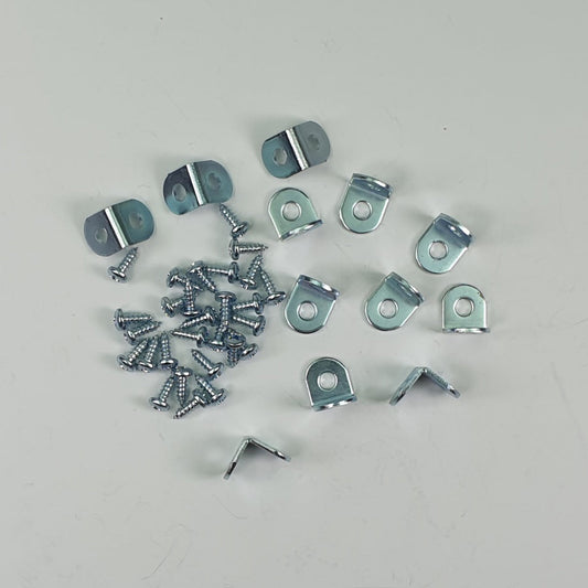 Metal L shaped, Angle bracket, with screws, 20 pcs. Set