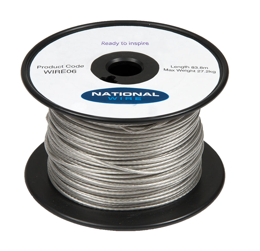 Picture hanging wire, plastic coated stainless stell wire. Maximun hanging weigh