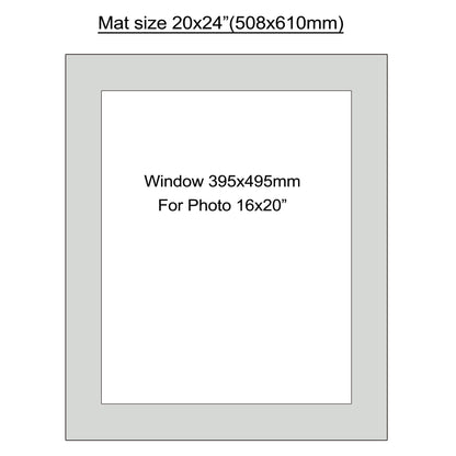 Mat size 20x24", Photo mat, Photo mount, window size 16x20", A3, 6pcs. Set same