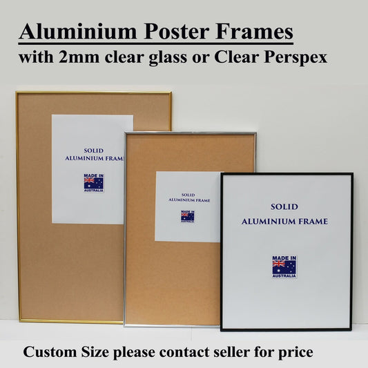 Aluminium Poster frame, photo frame, 3 colors- 8x10" - 24x36" with 3 Colors