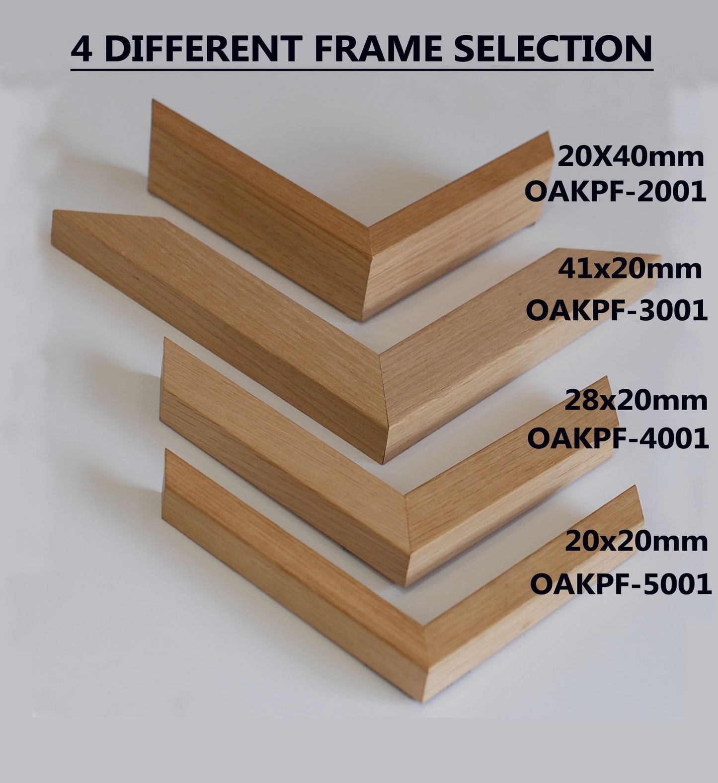 Natural Solid Oak Photo Poster Frame, Oak Picture Frame, 8x10" - 24x36" size