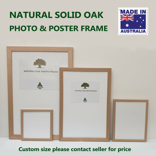 Oak Photo frame, Oak Picture Frame, AO, A1, A2, A3, A4 size, 4 Styles of Frame