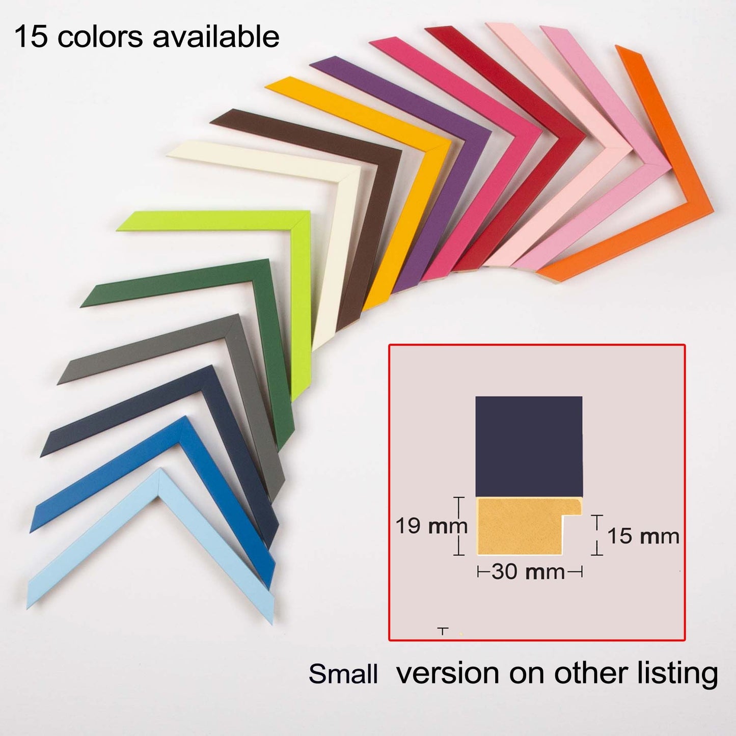 Colour Photo frame (large), 15 bright colors, A4, A3, A2, A1 size, foamboard backing