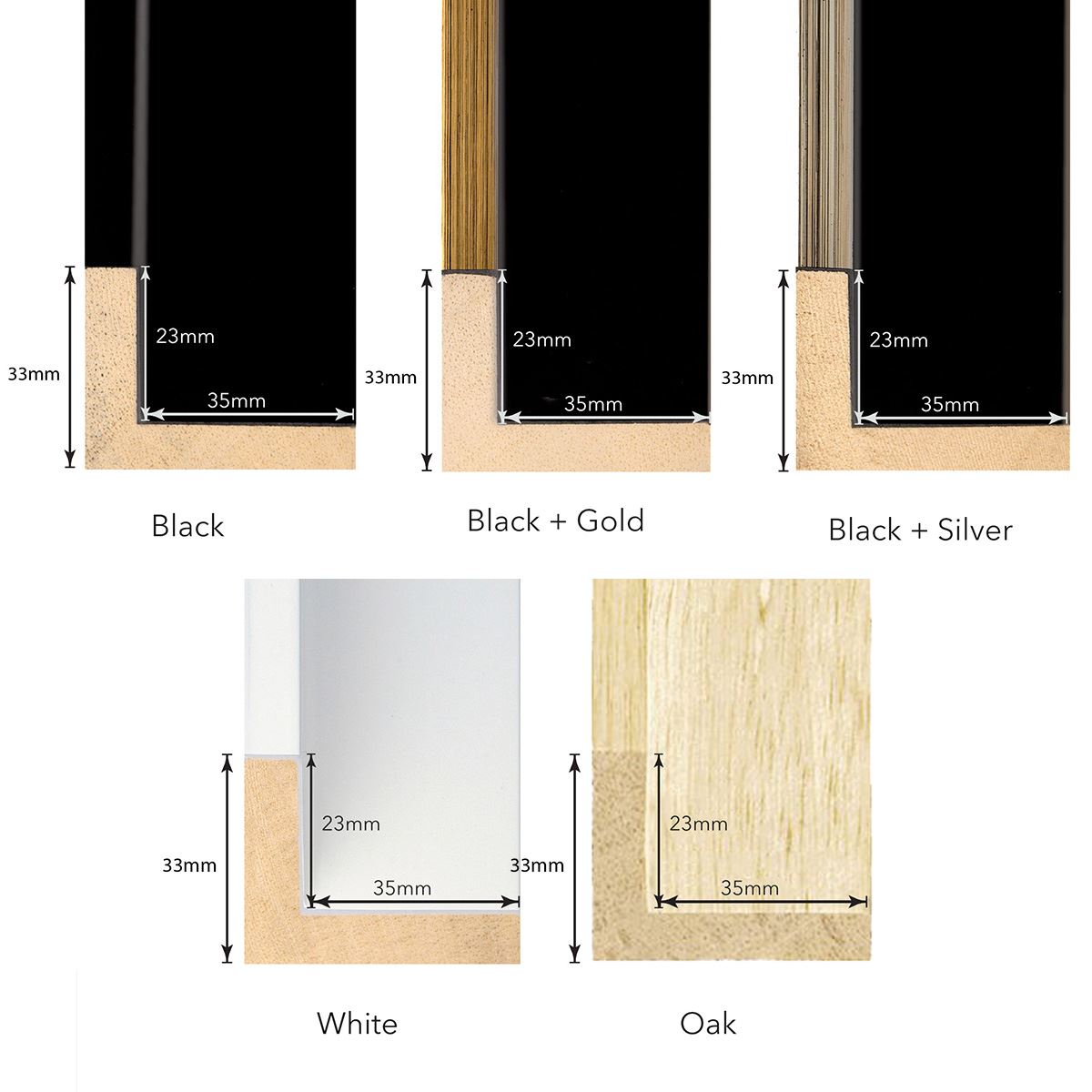 Timber Floating Frame for Canvas | 20mm Deep with 5mm Gap |  Size 1:1 Ratio (Square)