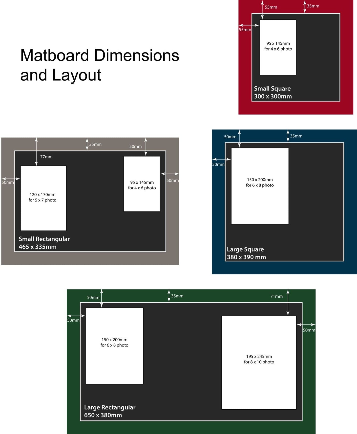 Pet Memorial Shadow Box Frames | 650mm x 380mm | 6x8" & 8x10" Window for Photos