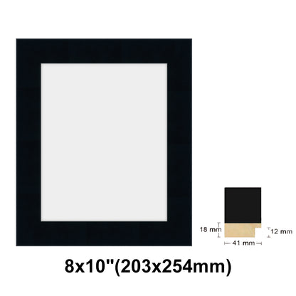 Wooden Black Photo frame, Black picture frame, 8x10" - 24x36", 4 styles of frame