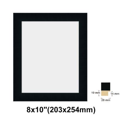 Wooden Black Photo frame, Black picture frame, 8x10" - 24x36", 4 styles of frame