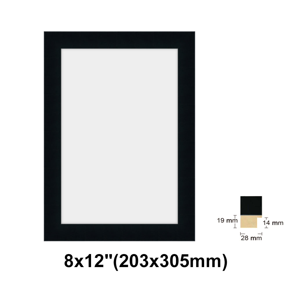 Wooden Black Photo frame, Black picture frame, 8x10" - 24x36", 4 styles of frame