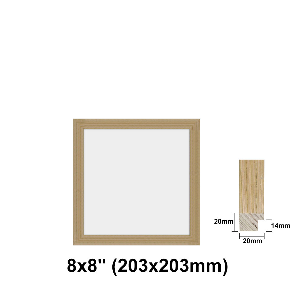 Oak Photo frame square, Oak Picture Frame Square 8x8" - 24x24" Size