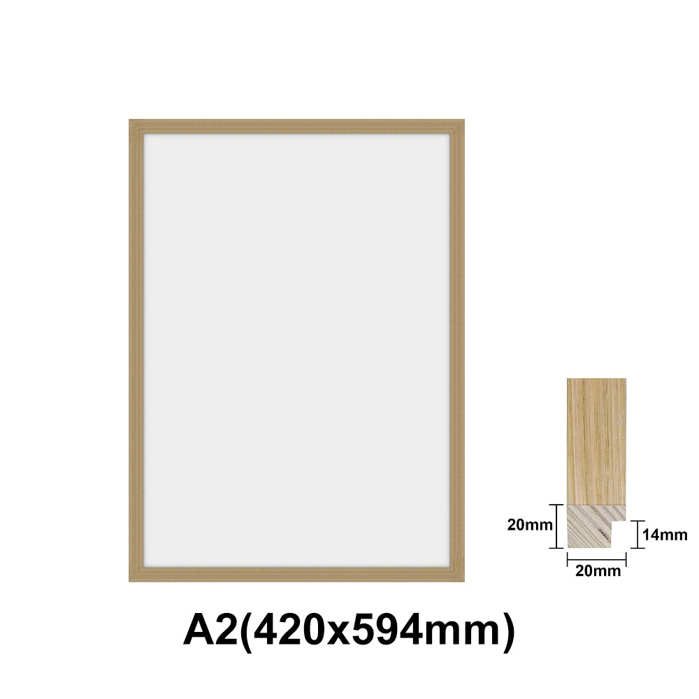 Oak Photo frame, Oak Picture Frame, AO, A1, A2, A3, A4 size, 4 Styles of Frame