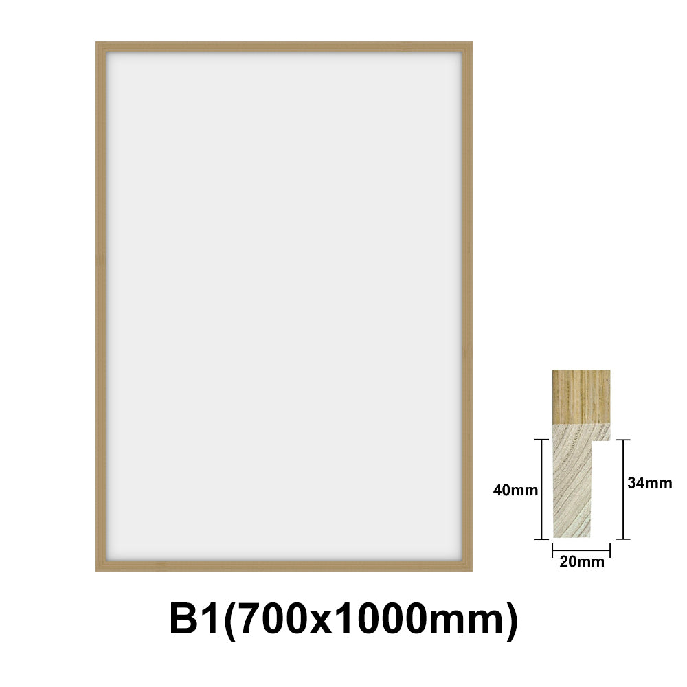 Oak Photo frame, Oak picture frame, B1(700x1000mm), B2(500x700mm), B3(350x500mm)