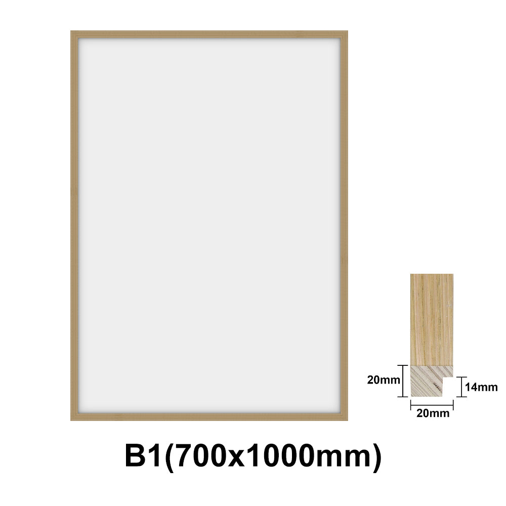 Oak Photo frame, Oak picture frame, B1(700x1000mm), B2(500x700mm), B3(350x500mm)