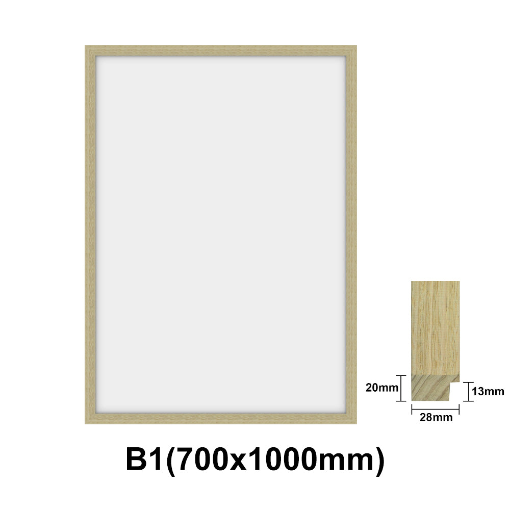 Oak Photo frame, Oak picture frame, B1(700x1000mm), B2(500x700mm), B3(350x500mm)