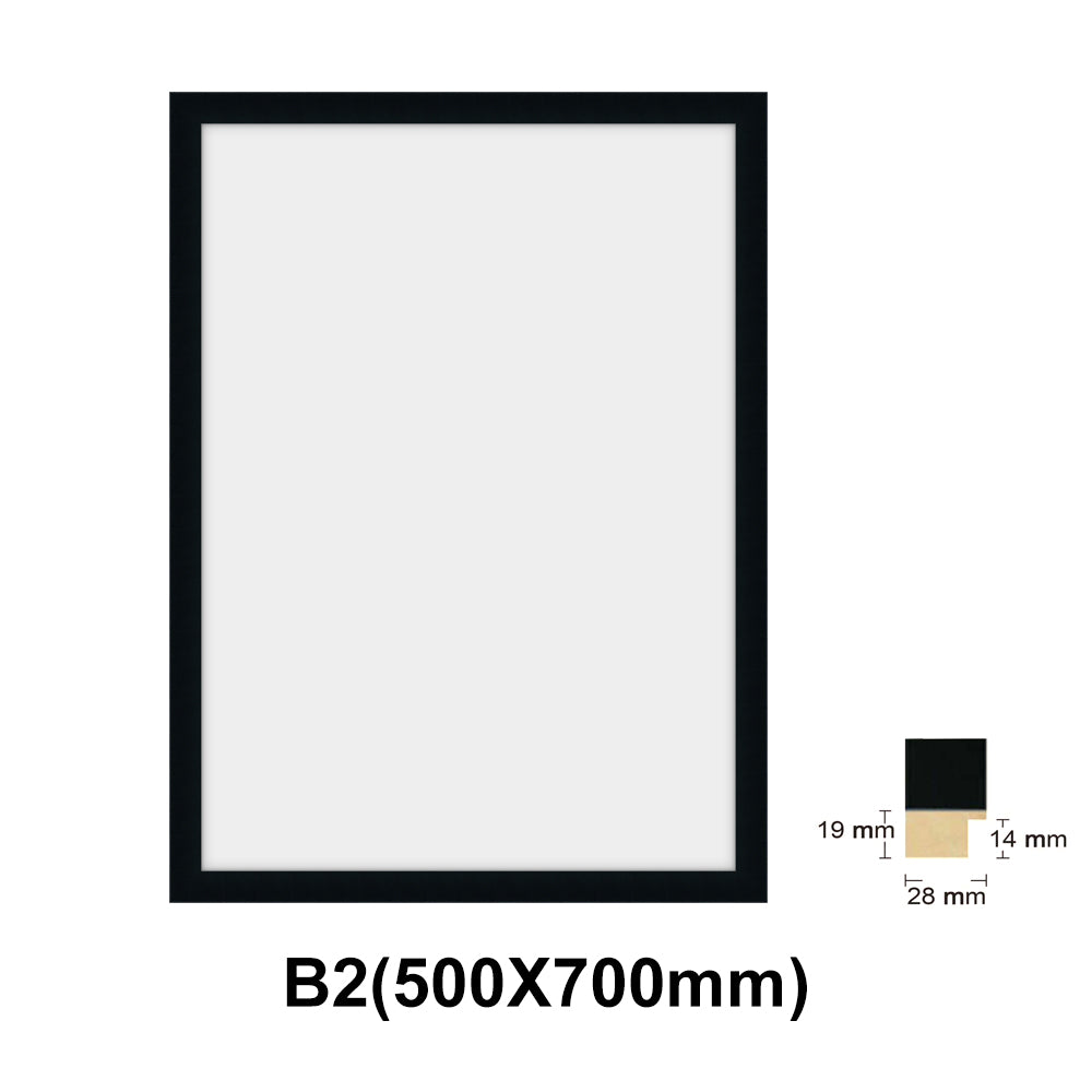 Wooden Black Photo frame, Black picture frame, B1(700x1000mm), B2(500x700mm), B3