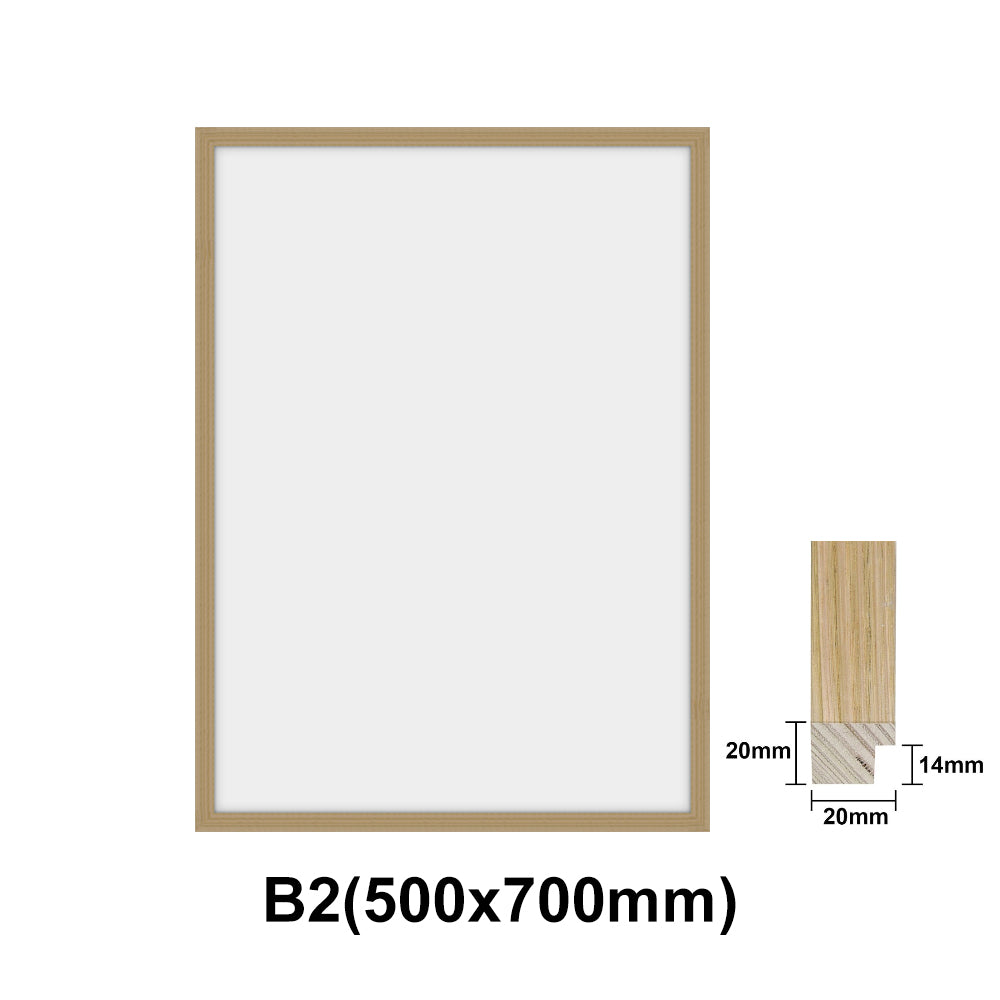 Oak Photo frame, Oak picture frame, B1(700x1000mm), B2(500x700mm), B3(350x500mm)