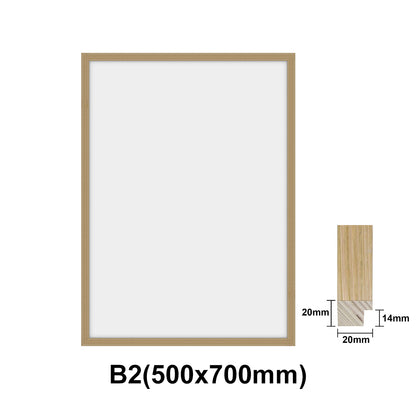 Oak Photo frame, Oak picture frame, B1(700x1000mm), B2(500x700mm), B3(350x500mm)