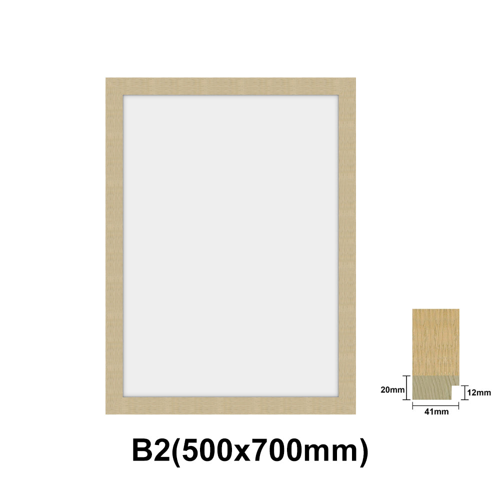 Oak Photo frame, Oak picture frame, B1(700x1000mm), B2(500x700mm), B3(350x500mm)