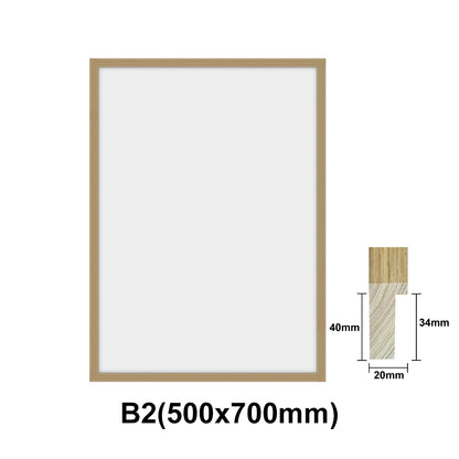 Oak Photo frame, Oak picture frame, B1(700x1000mm), B2(500x700mm), B3(350x500mm)