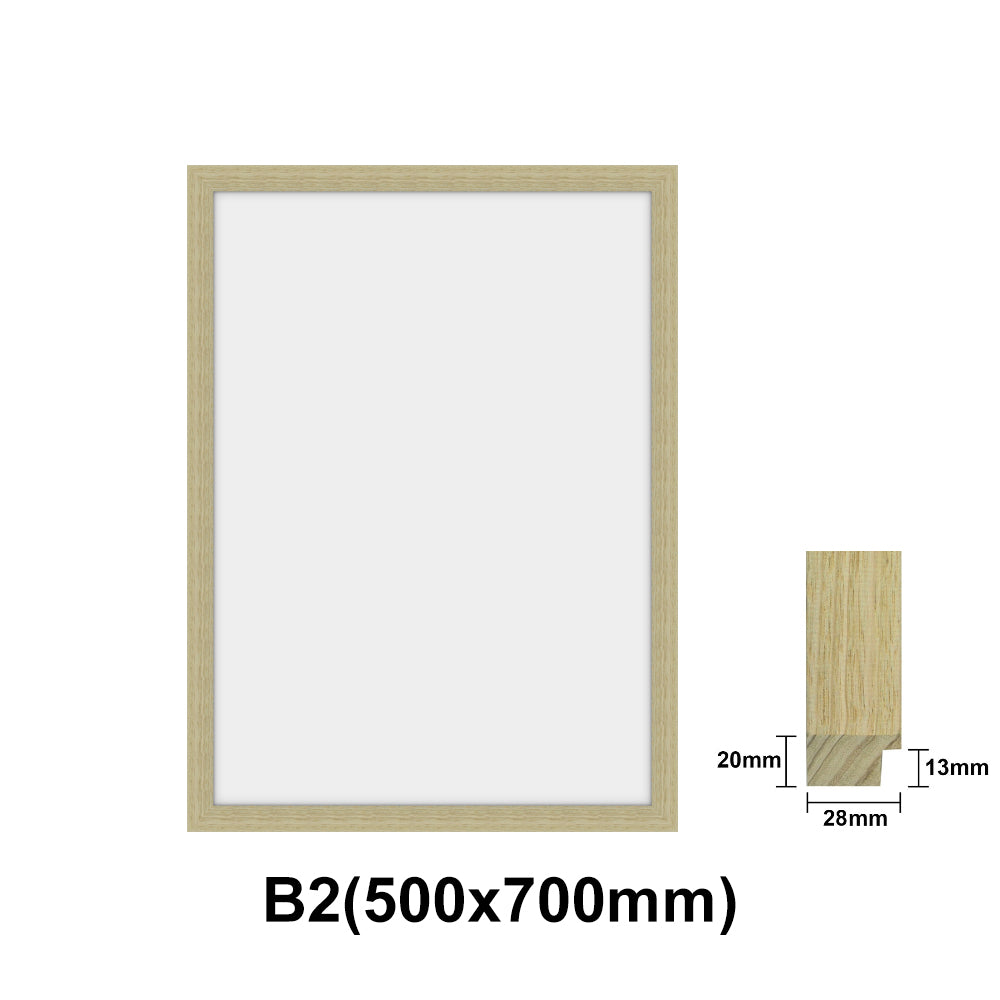 Oak Photo frame, Oak picture frame, B1(700x1000mm), B2(500x700mm), B3(350x500mm)