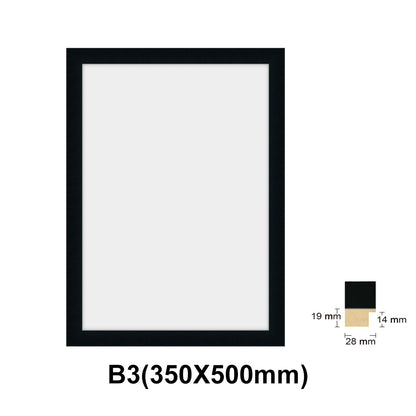 Wooden Black Photo frame, Black picture frame, B1(700x1000mm), B2(500x700mm), B3