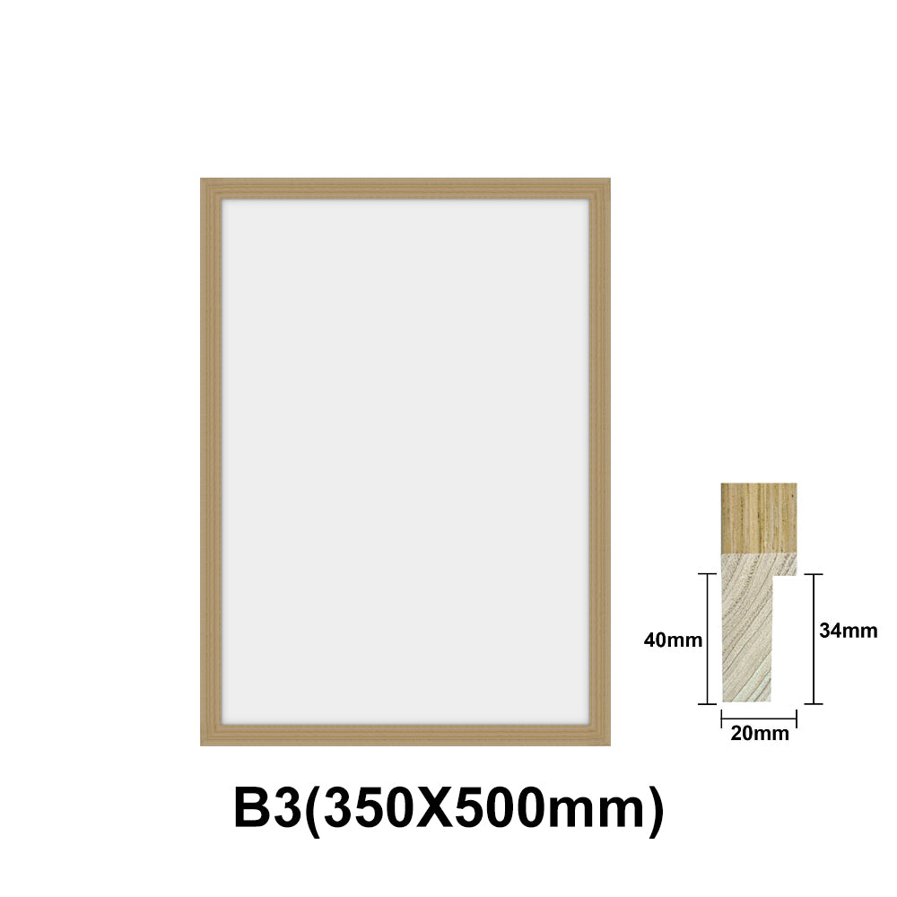 Oak Photo frame, Oak picture frame, B1(700x1000mm), B2(500x700mm), B3(350x500mm)