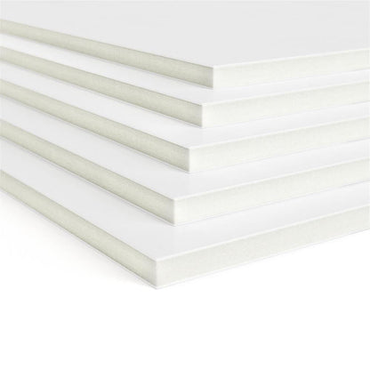 5x White 10mm Thick Foamboard Backing Board Extra Rigid Core Acid Free Lightweight 8x10"-30x40"